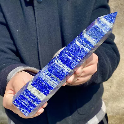 1.8LB Natural Lapis Lazuli Crystal Obelisk Quartz Crystal Energy Column • $0.99