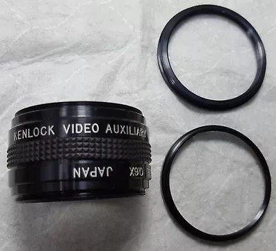 KENLOCK Video AUXILIARY TELEPHOTO Lens 1.5X & 0.6X Wide Angle. • £24.13