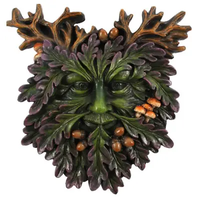 Small Green Man Wall 14cm Pagan God Hanging Plaque Man Of The Woods • £12.99