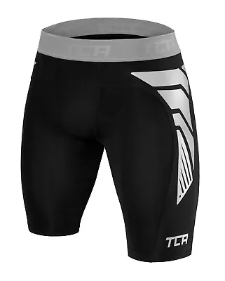 Compression Shorts Mens Boys TCA CarbonForce Base Layer Cycling Boxer Skins Gym • £15.99