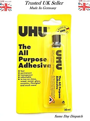 Original UHU MULTI PURPOSE GLUE 20ml 125ml SIZE TUBES STRONG CLEAR ADHESIVE UK  • £3.75