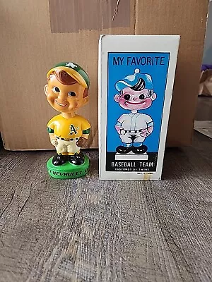 Rare Vintage Oakland Athletics A’s Nodder Bobblehead MLB Baseball Chevrolet • $119.99