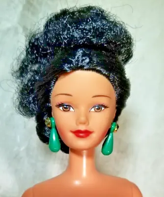 Barbie Nude Asian Chinese Black Hair Superstar Face Brown Eyes • $49.75