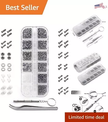 Premium Eyeglasses Repair Kit - Stainless Steel Set - Screwdriver & Nose Pads • $10.21