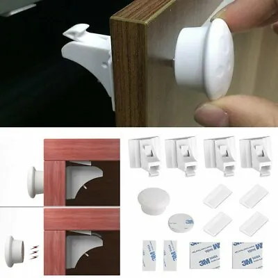 £8.99 • Buy Invisible Magnetic Baby Child Pet Proof Cupboard Door Drawer Safety Lock Catch