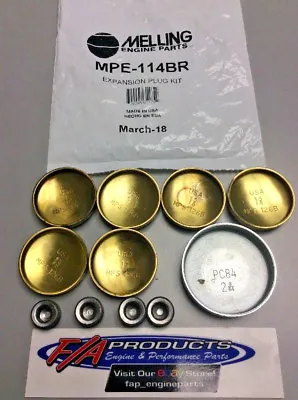 Mopar Big Block 383 400 440 Engines Brass Expansion Plug Kit Melling MPE-114BR • $10.95