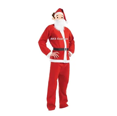 3 X Santa Claus Costume Father Christmas Suit Women Men Adult Fancy Dress Outfit • £27.99