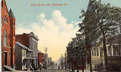 Main Street Mt Pleasant Pennsylvania 1910c Postcard • $7