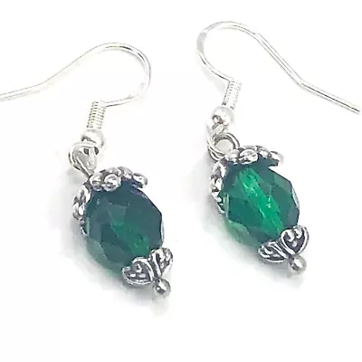 Brighton Green Beads Custom Dangle Earrings Holiday • $8.09