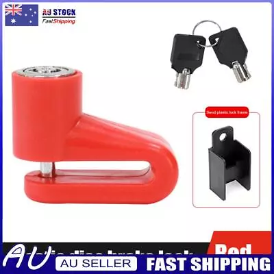 Electric Scooter Disc Brake Lock Anti Theft With Lock Frame For M365 (Red) *AU • $8.79