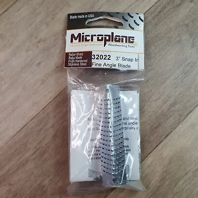Microplane 32022 3  Snap-in Fine Angle Blade (3 ) Fine File Rasp Woodwork New • £11.99