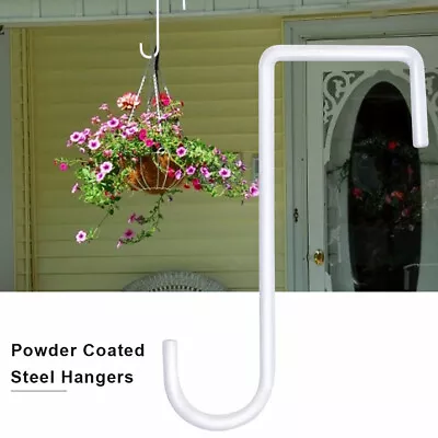 6/8inch Vinyl Fence Hooks Hangers Patio Light Hook Powder Coated Rustproof Steel • $7.40