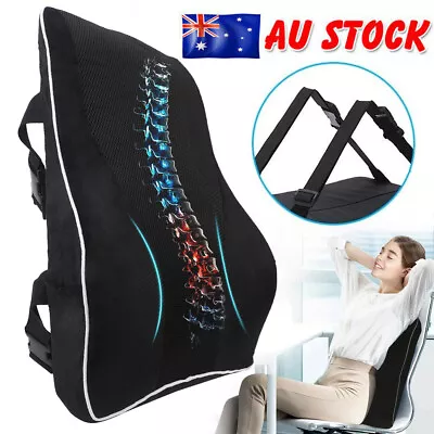 Lumbar Support Pillow For Office Chair Memory Foam Cushion For Back Pain Relief • $36.89