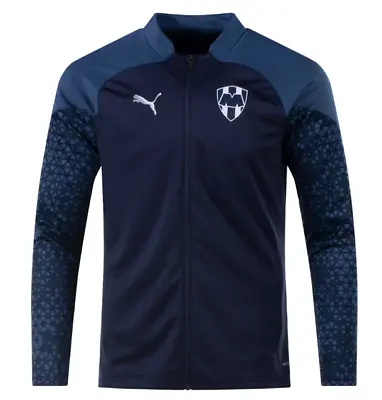 Puma Monterrey 2023 - 24 Prematch Soccer Training Jacket- Parisian Night/Silver • $81.59