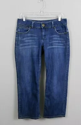 Elle Women Jean Cropped Size 6 Blue Cotton Spandex • $13.50