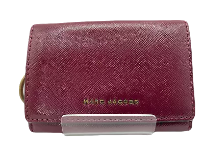 MARC JACOBS Leather Fold Wallet Red USED T186-9 • $14.98