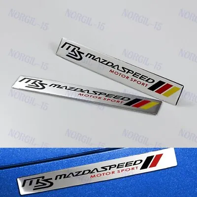 MS MAZDASPEED Car Body Trunk Fender Hood Engine Emblem Badge Sticker Decal 2 PCS • $6.54