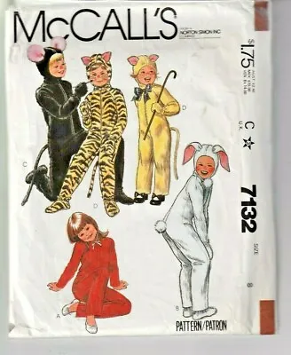 £9.95 • Buy McCalls Sewing Pattern 7132 Animal Costume All In One Onesey Age 8 Vintage Kids 