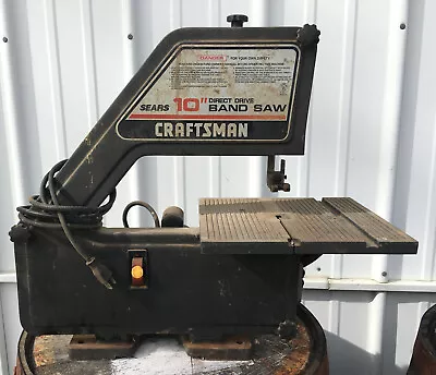 Craftsman 10'' Direct Drive Band Saw Model 113.244512 Vintage • $42