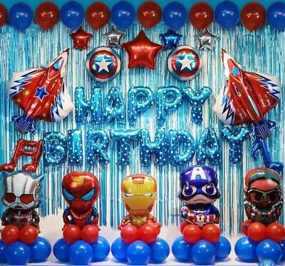 $22.95 • Buy 48 Pcs Avengers Birthday Party Supplies Decorations Superhero Balloons Set  U.S
