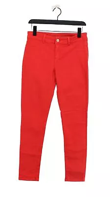 Oasis Women's Jeans UK 10 Red Cotton With Elastane Polyester Viscose Mom • £8