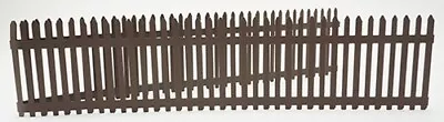 Dollhouse Miniature Rusty Picket Fence -- 1:12 Scale • $7.50