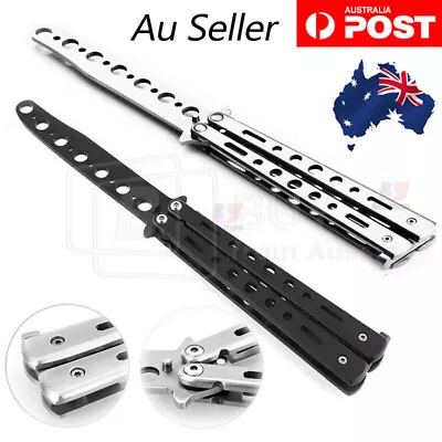 Folding Butterfly Knife Training Balisong Practice Trainer Comb Pocket • $9.45