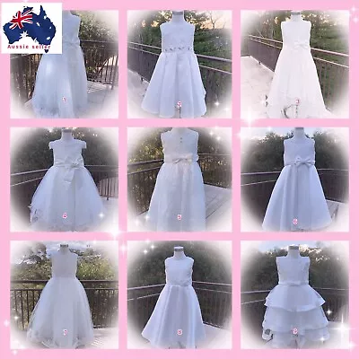 $15 • Buy Girls Party Dress Flower Girl Holy Communion Pageant Wedding Formal  White Dress