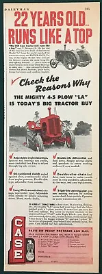 1950 CASE LA TRACTOR Ad  & INCLUDES 1928 MODEL  L  -  5  X 14   Orig & Vtg Ad • $6.95