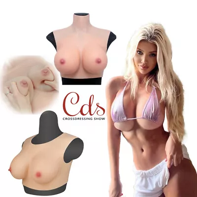 Silicone Breast Forms Breastplates Fake Boobs Crossdresser Drag Queen  C-H Cup  • $38.62