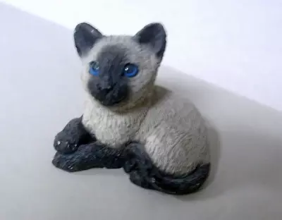 Vintage Stone Critters Littles Siamese Cat Kitten Figurine • $2.50