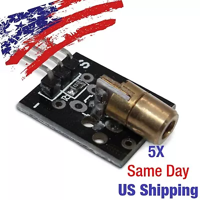 $11.03 • Buy Laser Emitter Diode Module 650nm Red Arduino AVR PIC Dot 5V USA SHIP TODAY! 5PCS