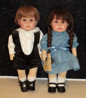 Dressel & Hofner Mary Moline West Germany Dieter & Gretchen Historic Dolls Euc • $22.99