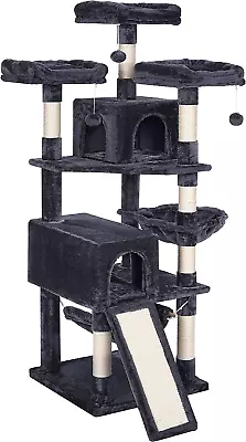 64.5Inches Cat Tree For Indoor Cats Multi-Level Cat Tower With Scratching Posts • $157.99
