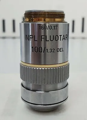 $250 • Buy Leitz Microscope Objective NPL Fluotar 100x1.32 OEL 160/0.17 - Free Shipping