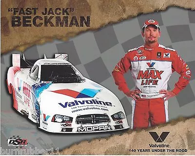 2014  Fast Jack  Beckman Valoline Max Life Funny Car Nhra Handout / Postcard  • $2