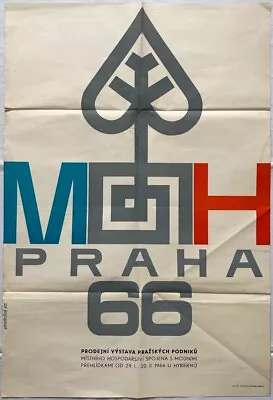 Original Vintage Poster PRAGUE - EXHIBITION - ENTERPRISES -CZECHOSLOVAKIA - 1965 • $249
