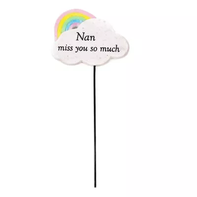 Special Nan Rainbow Memorial Tribute Stick Graveside Grave Plaque Stake • £7.99