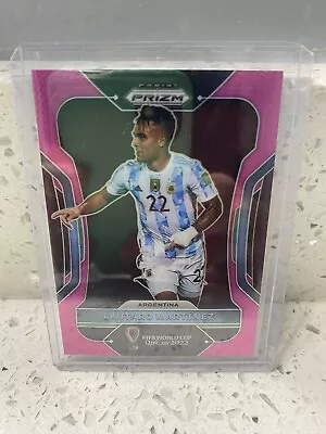 2022 Panini Prizm World Cup Lautaro Martinez Pink Prizm #5 • $5.09