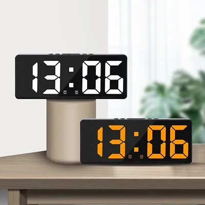 Desktop Table Clock Digital Alarm Clock Watch With Snooze Night Mode Black White • $19.85