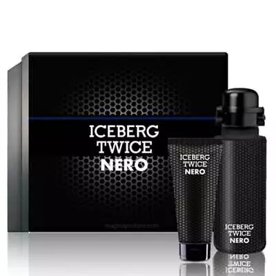 Iceberg Twice Nero Gift Set 125ml Edt Spray + 100ml Shower Gel - New & Boxed • £22.15