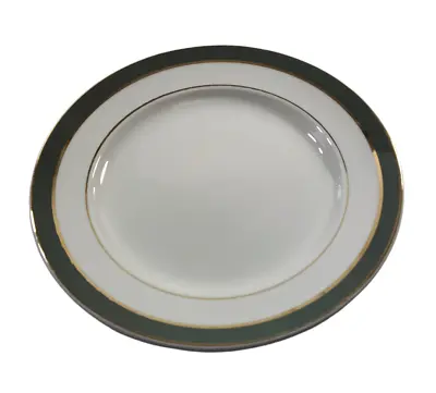 Sampson Bridgwood Dinner Plate 9.5 /24cm Green/Gold Rim Spares/Replacements • £25