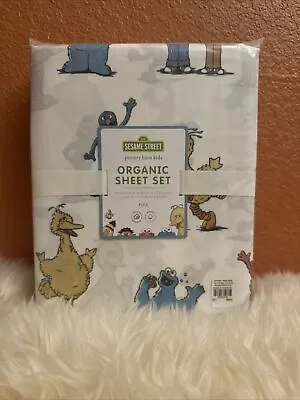 Pottery Barn Kids FULL Sesame Street Sheet Set Elmo Big Bird 100% Organic Cotton • $103.96