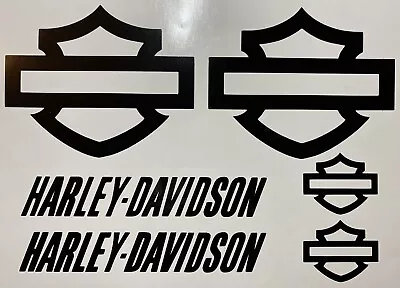 Harley Davidson Stickers Set Gloss Black Custom • $25