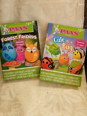 Lot Of 2 PAAS CUTE AS A BIG & FOREST FRIENDS EASTER EGG DYE DECORATING KITS NEW  • £8.69