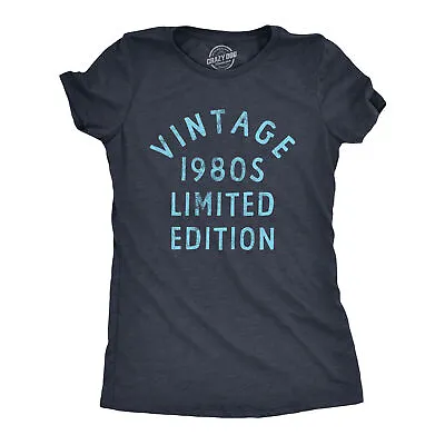 Womens Vintage 1980s Limited Edition T Shirt Funny Cool 1980 Theme Classic Tee • $7.70