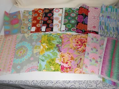 Kaffe Fassett  15 Fat Quarters  Pieces Fabric Floral Stripes Plink Prints Etc. • $20