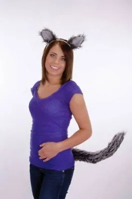 $9.95 • Buy  Wolf Ears And Tail Set Grey Big Bad Wolf Werewolf Wolfman Costume Ears Tail Kit