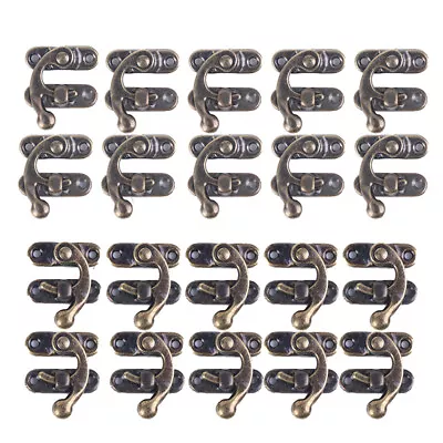 $3.51 • Buy Small Silver Hasp Latch Chest Lock Jewellery Wine Wooden Box Craft Hook + Scr U4