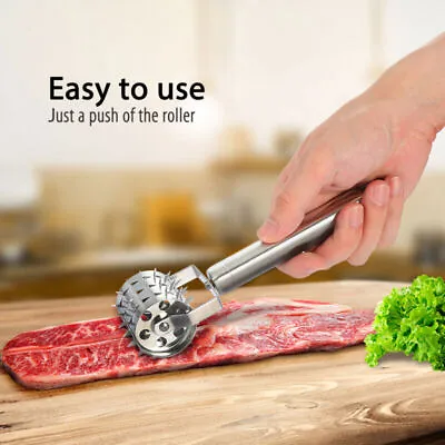 Meat Tenderizer Roller Stainless Steel Hammer Mallet For Steak Beef Chicken Tool • $4.79